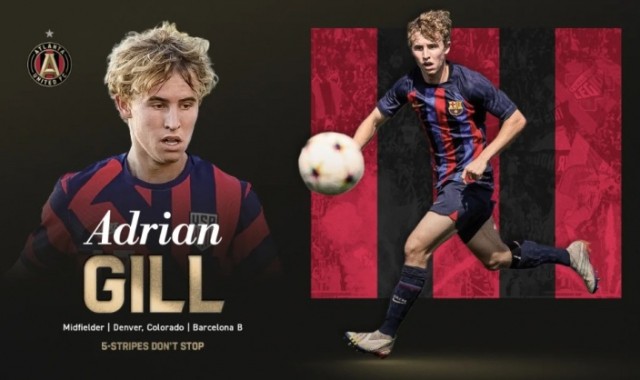 华体会-亚特兰大联官方：巴萨20岁中场吉尔转会加盟，签约至2027年6月